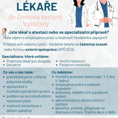 Hledáme lékaře do našeho Domova